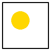 a small gold circle bitmap, framed with a thin black border