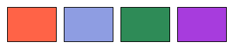 four rectangles: tomato red, a translucent blue-purple, sea green, and a purple from hsl()
